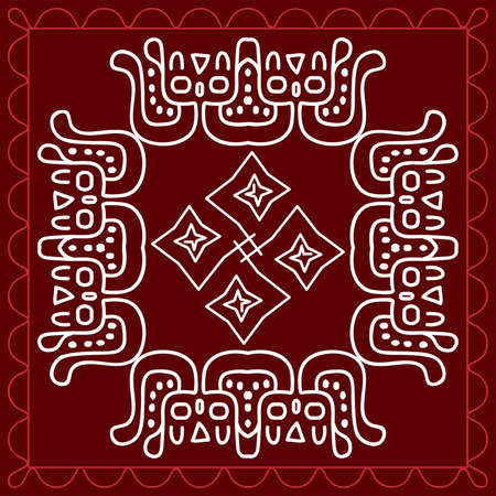 Folk, Tribal Design, Motif, Wall Painting Vector Artのイラスト素材