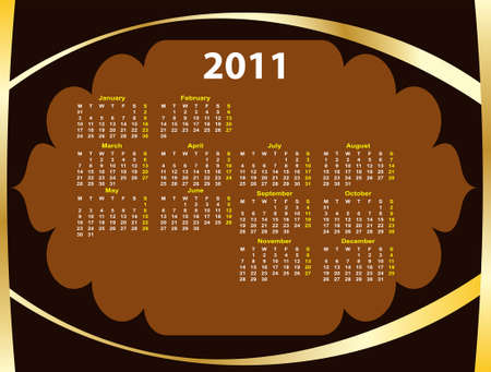 Calendar Design 2011 Vector Artのイラスト素材