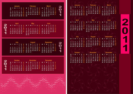 Calendar Design 2011 Vector Artのイラスト素材