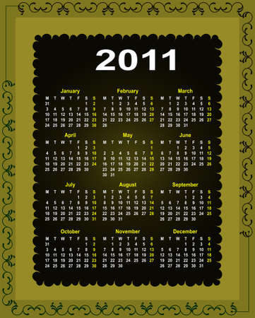 Calendar Design 2011 Vector Artのイラスト素材