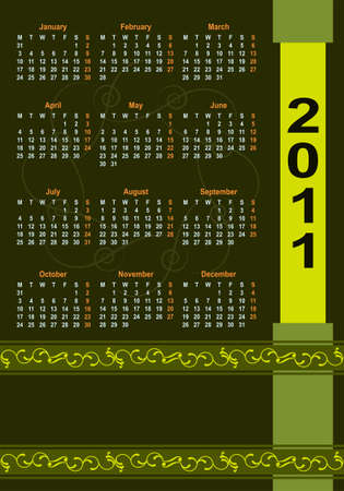 Calendar Design 2011 Vector Artのイラスト素材
