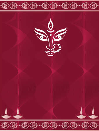 Durga Goddess of Power Vector Art