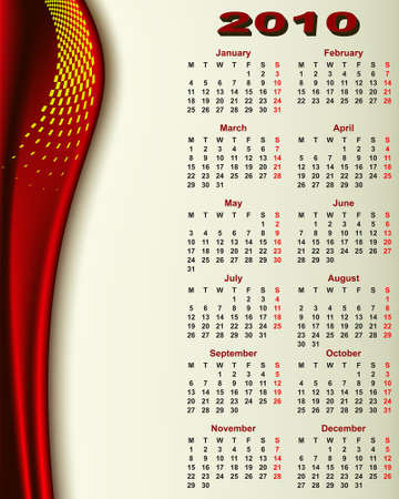 Calendar Design 2010 Vector Artのイラスト素材
