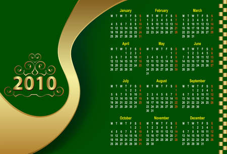 Calendar Design 2010 Vector Artのイラスト素材