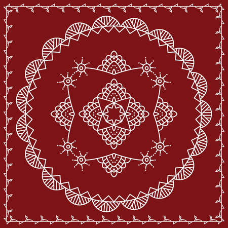 Folk, Tribal Design, Motif, Wall Painting Vector Artのイラスト素材