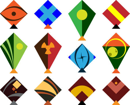 Kite Design Collection Vector Artのイラスト素材