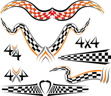 Vehicle Graphics, Stripe : Vinyl Ready Vector Artのイラスト素材