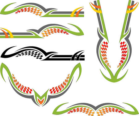 Vehicle Graphics, Stripe : Vinyl Ready Vector Artのイラスト素材