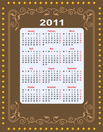 Calendar Design 2011 Vector Artのイラスト素材