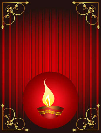 Diwali Greeting Design Vector Artのイラスト素材