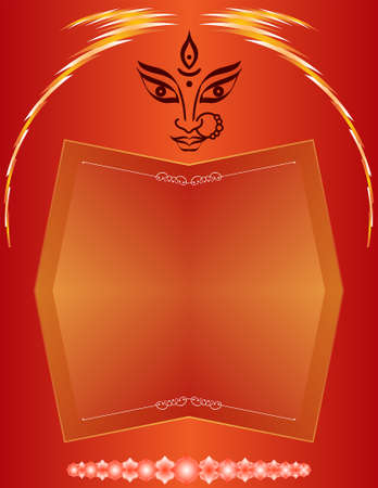 Durga Goddess of Power Vector Artのイラスト素材