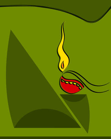 Diwali Greeting Design Vector Artのイラスト素材