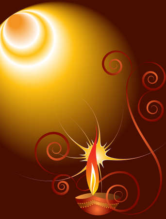 Diwali Greeting Design Vector Artのイラスト素材