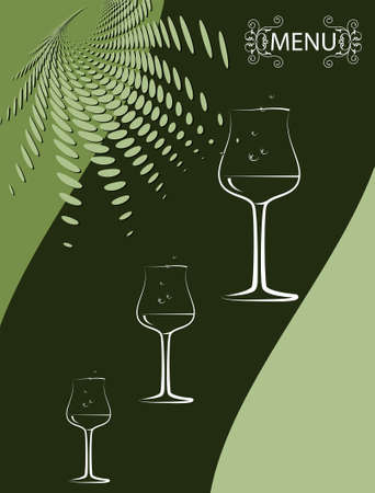 Wine Menu Card Design Template Vector Artのイラスト素材