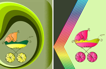 Baby Shower Card Design Vector Artのイラスト素材