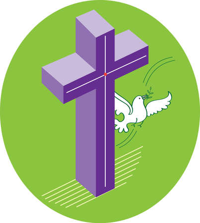 Christian Cross Design Vector Artのイラスト素材