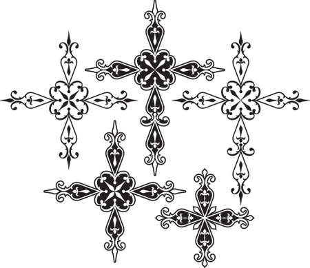 Christian Cross Design Vector Artのイラスト素材