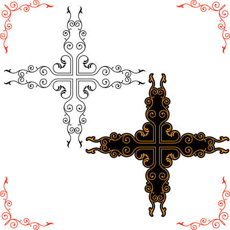 Christian Cross Design Vector Artのイラスト素材