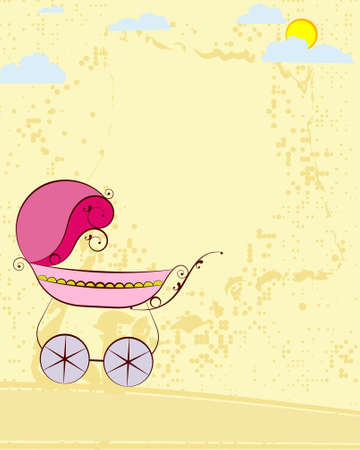 Baby Shower Card Design Vector Artのイラスト素材