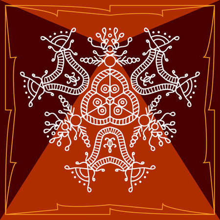 Folk, Tribal Design, Motif, Wall Painting Vector Artのイラスト素材