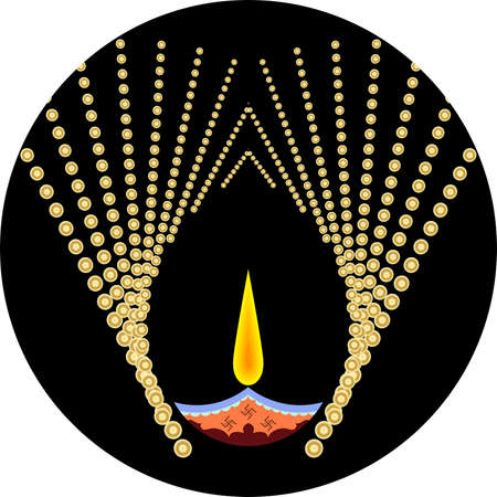 Diwali Greeting Design Vector Artのイラスト素材