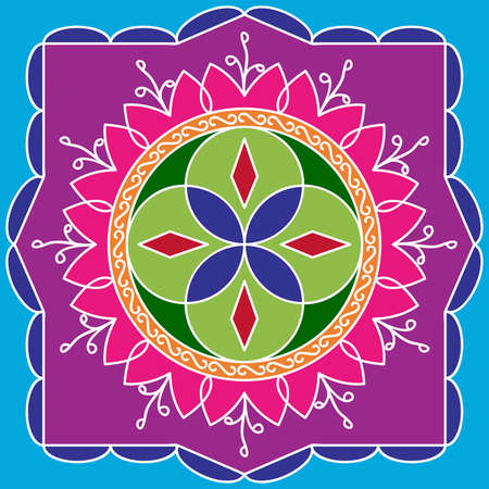 Rangoli Ornamental Design Vector Artのイラスト素材