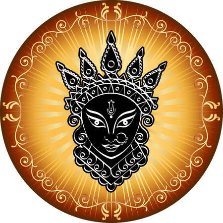Durga Goddess of Power Vector Artのイラスト素材