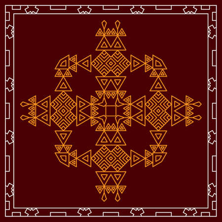 Folk, Tribal Design, Motif, Wall Painting Vector Artのイラスト素材