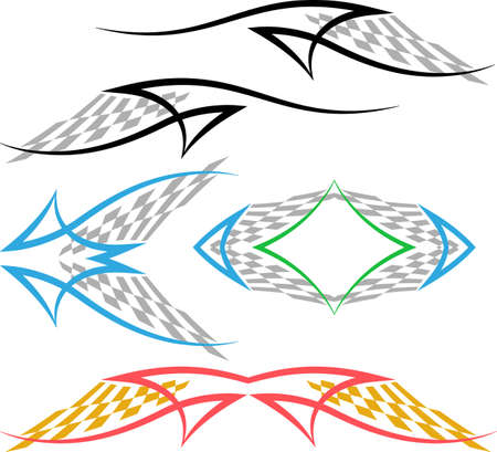 Vehicle Graphics, Stripe : Vinyl Ready Vector Artのイラスト素材