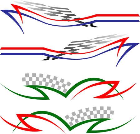 Vehicle Graphics, Stripe : Vinyl Ready Vector Artのイラスト素材