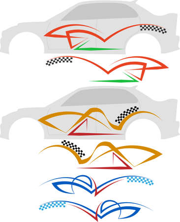 Vehicle Graphics, Stripe : Vinyl Ready Vector Artのイラスト素材
