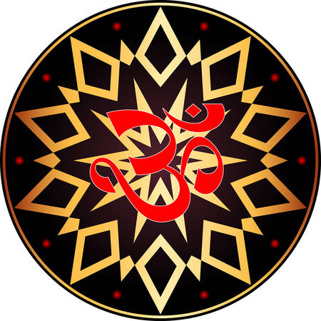 Aum (Om) The Holy Motif Vector Artのイラスト素材