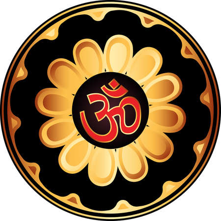 Aum (Om) The Holy Motif Vector Artのイラスト素材