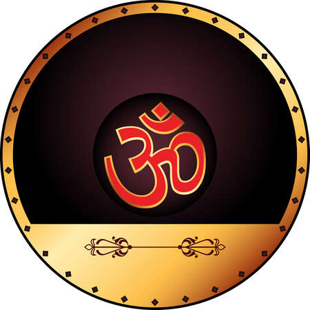 Aum (Om) The Holy Motif Vector Artのイラスト素材