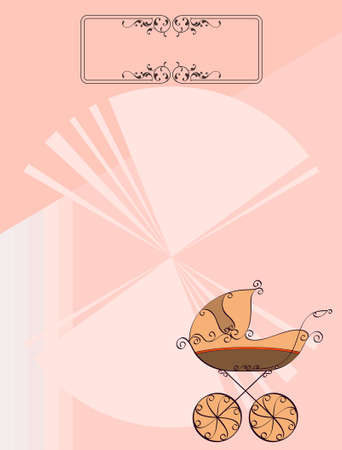 Baby Shower Card Design Vector Artのイラスト素材