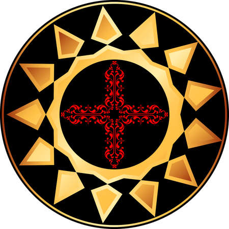 Christian Cross Design Vector Artのイラスト素材