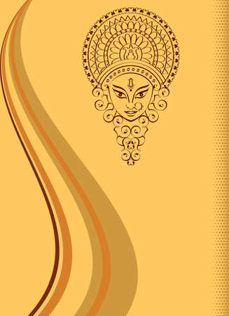 Durga Goddess of Power Vector Artのイラスト素材