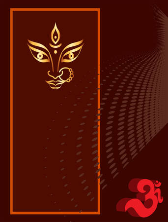Durga Goddess of Power Vector Artのイラスト素材