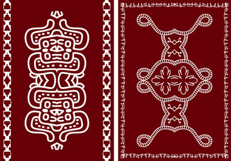Folk, Tribal Design, Motif, Wall Painting Vector Artのイラスト素材