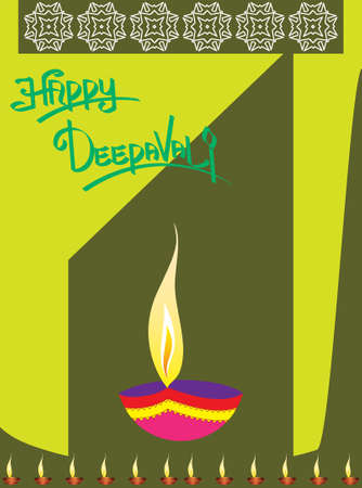 Diwali Greeting Design Vector Artのイラスト素材