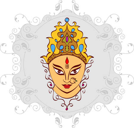 Durga Goddess of Power Vector Art