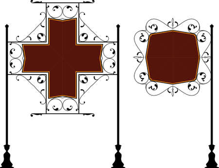 Wrought Iron Signage Vector Artのイラスト素材