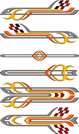 Vehicle Graphics, Stripe : Vinyl Ready Vector Artのイラスト素材