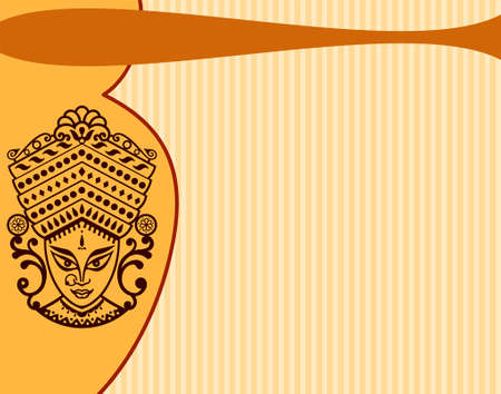 Durga Goddess of Power Vector Artのイラスト素材