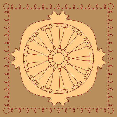 Folk, Tribal Design, Motif, Wall Painting Vector Artのイラスト素材