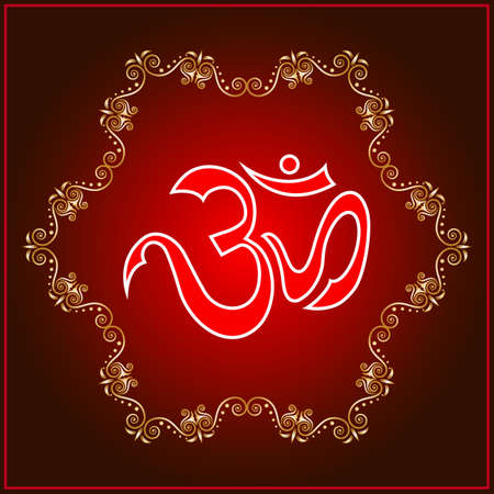 Aum (Om) The Holy Motif Vector Artのイラスト素材