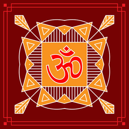 Aum (Om) The Holy Motif Vector Artのイラスト素材