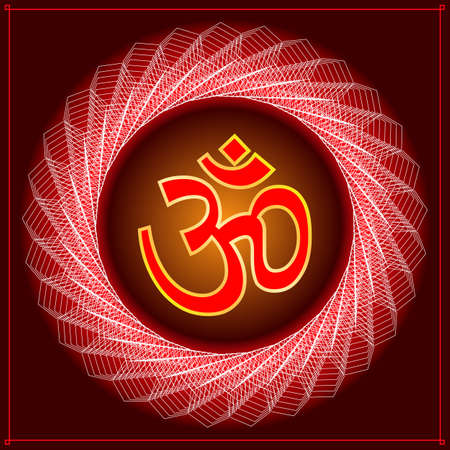 Aum (Om) The Holy Motif Vector Artのイラスト素材