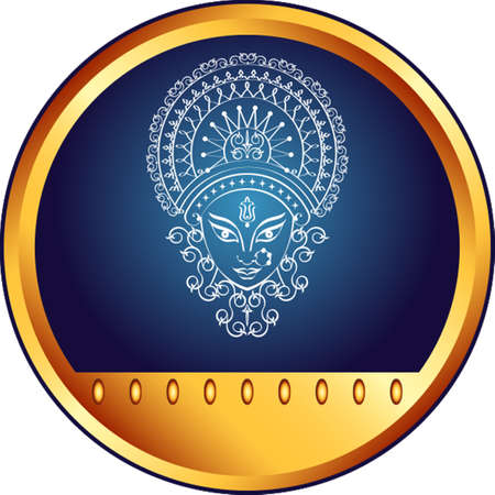 Durga Goddess of Power Vector Artのイラスト素材