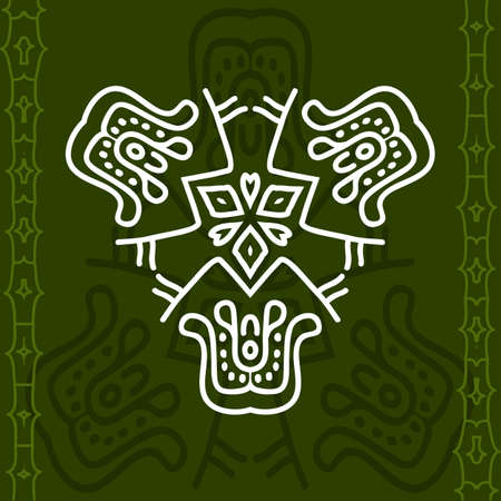 Folk, Tribal Design, Motif, Wall Painting Vector Artのイラスト素材